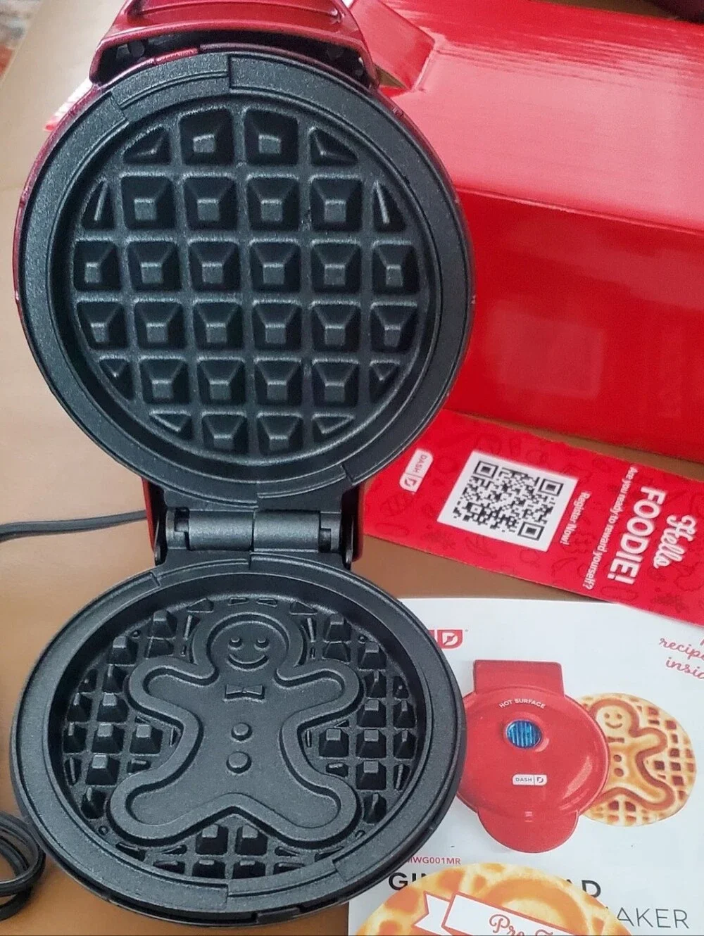 New Mini Gingerbread Man Waffle Maker Waffle Iron